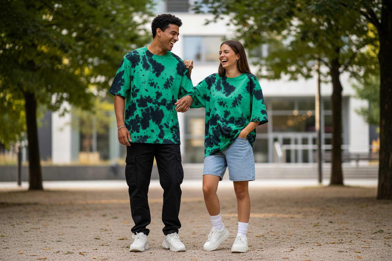 Green Black Tie Dye - Reference Based