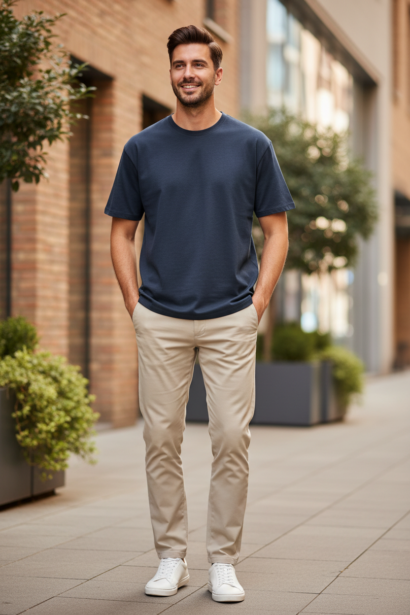 Male Navy Melange
