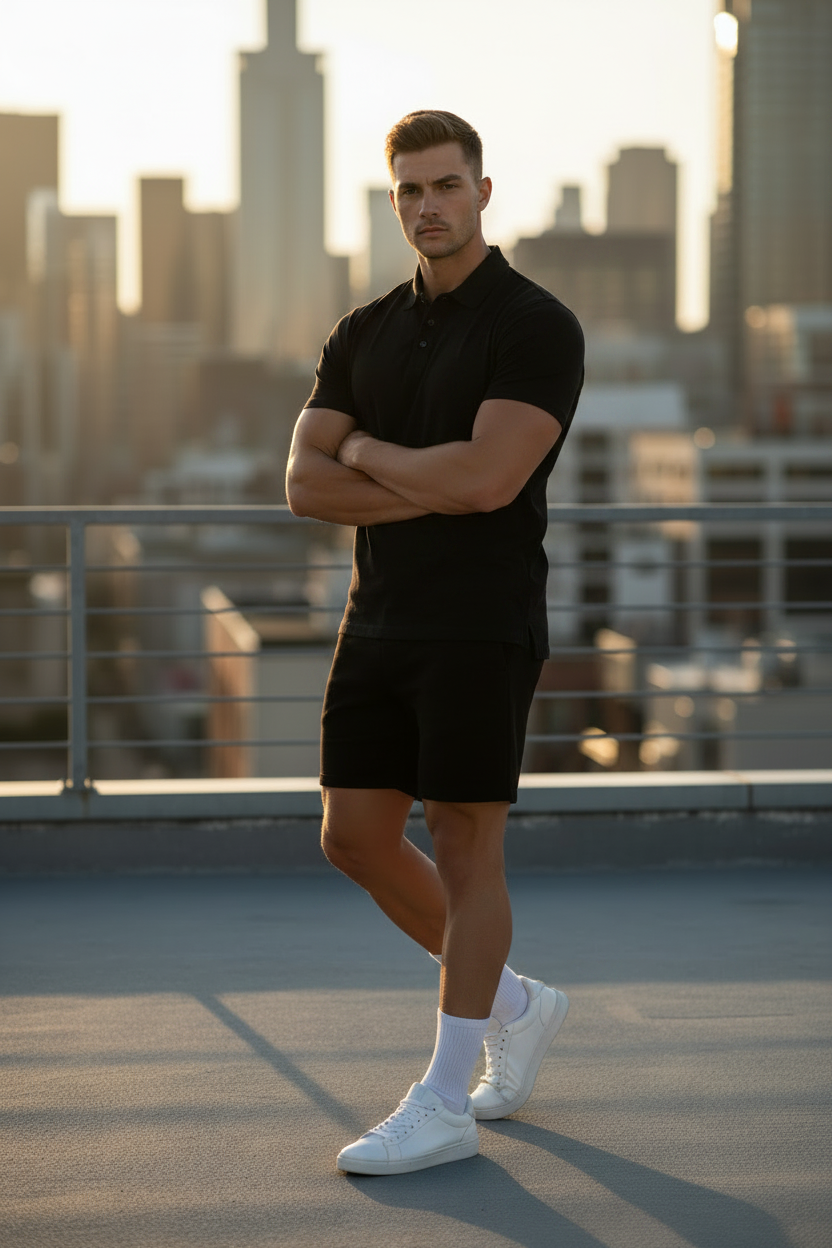Men's Terry Shorts – Black Styling 2
