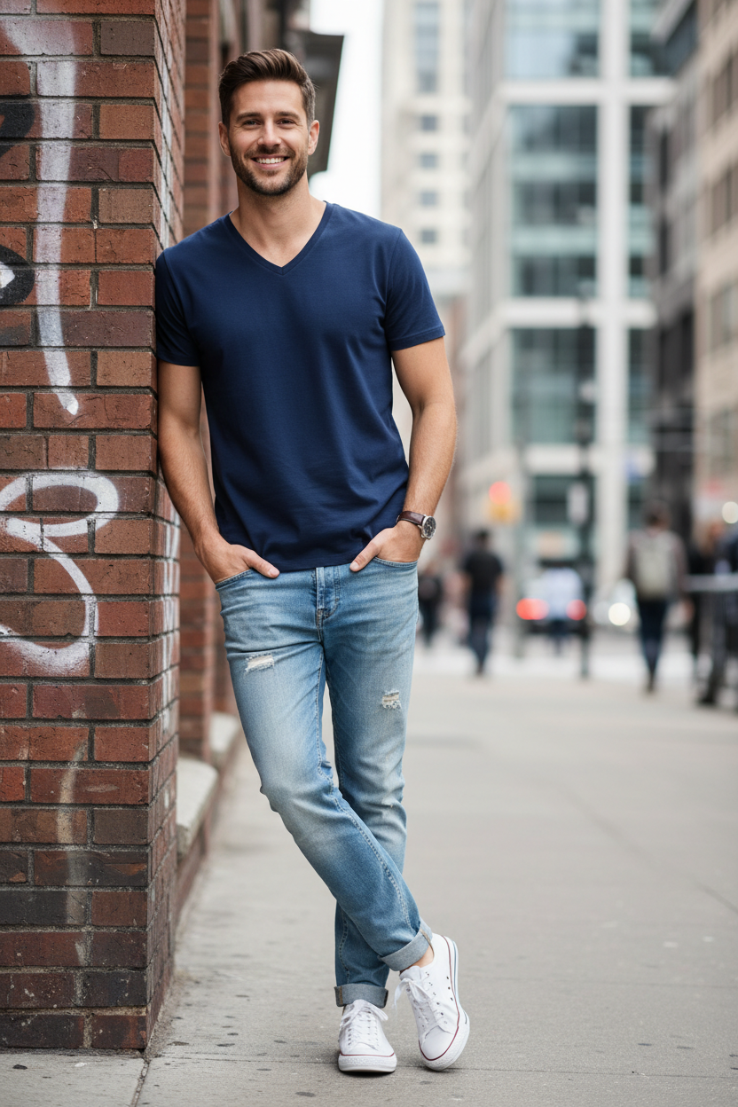 Navy Blue – Male Model