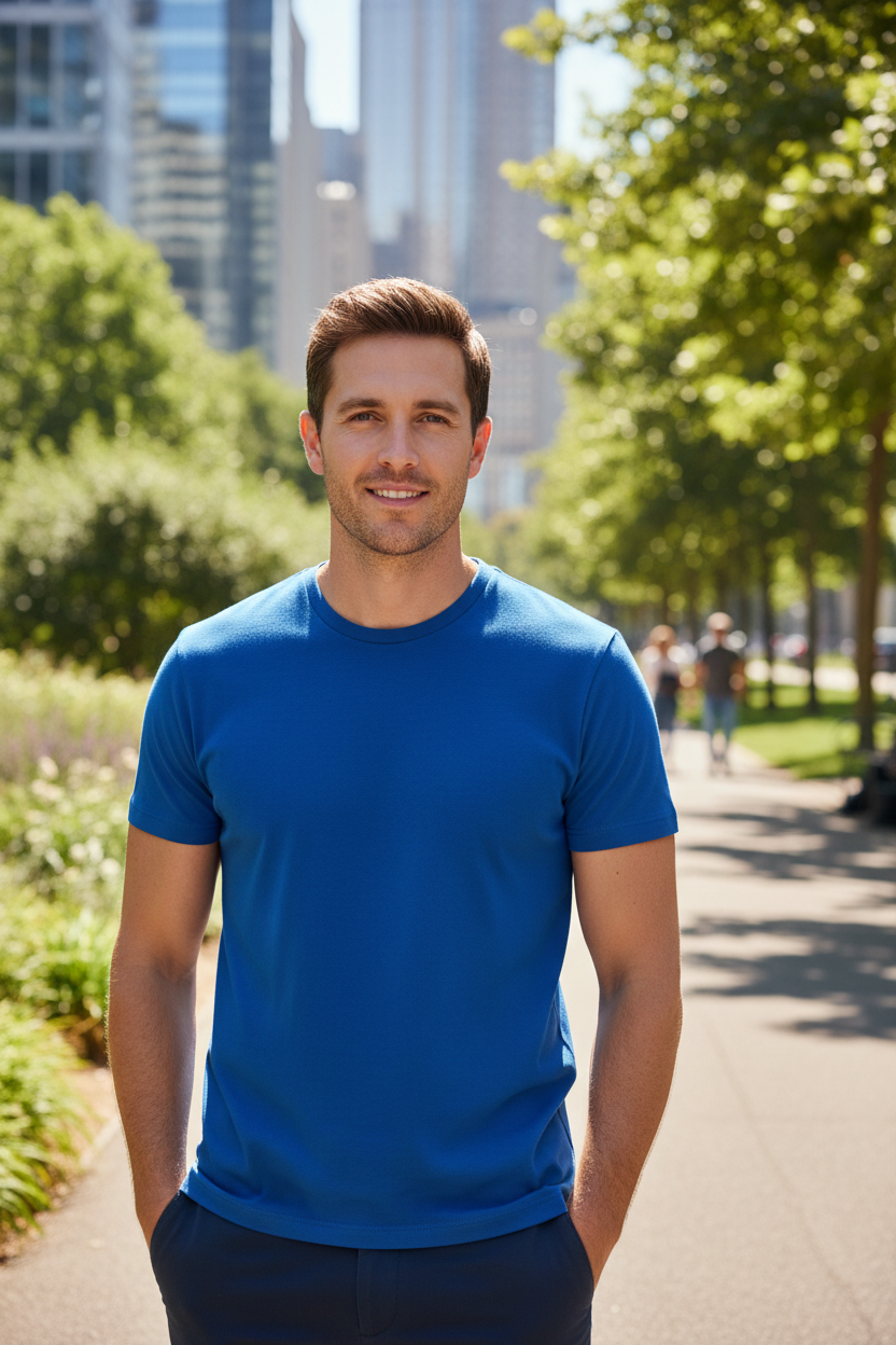 Royal Blue Male Model