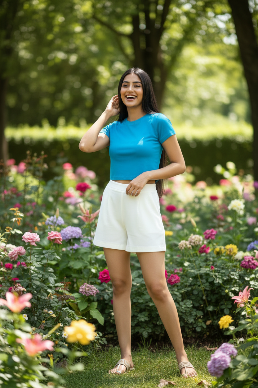 Turquoise Crop Top – Candid Outdoor