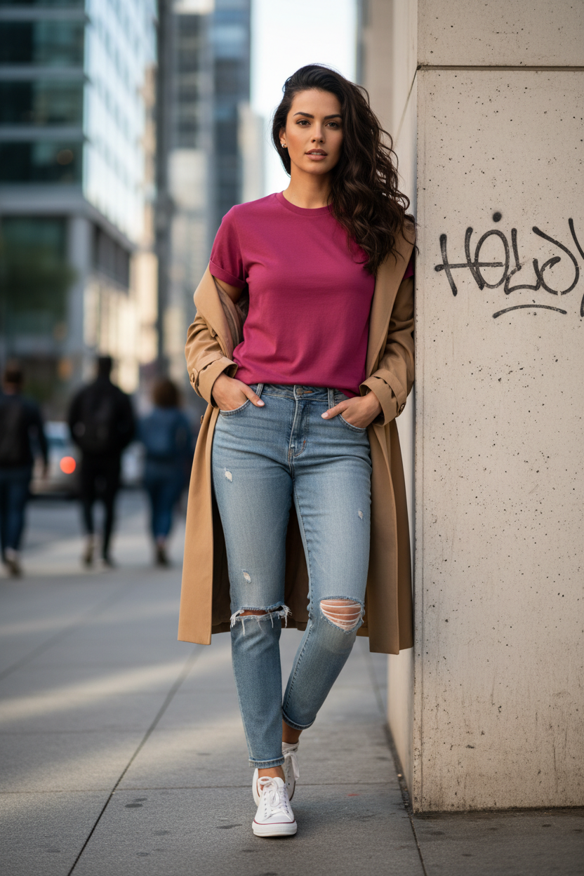 Women's Classic T-Shirt – Dark Pink