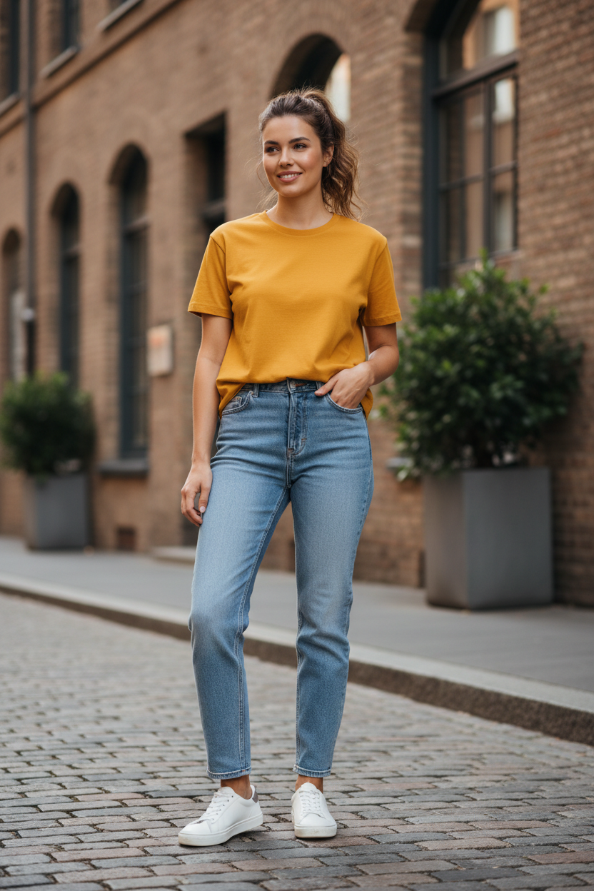 Women's Classic T-Shirt – Mustard Yellow